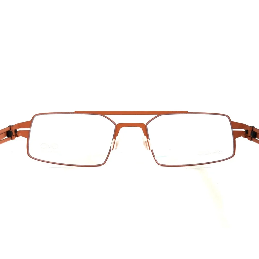 OVVO Optics Eyeglasses Frames 6019 c50/189 Black Orange Rectangle 54-20-135